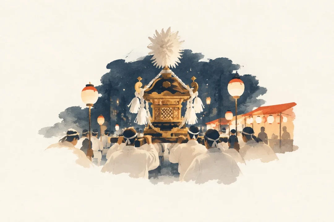 県祭りをテーマにした祭りのイメージ