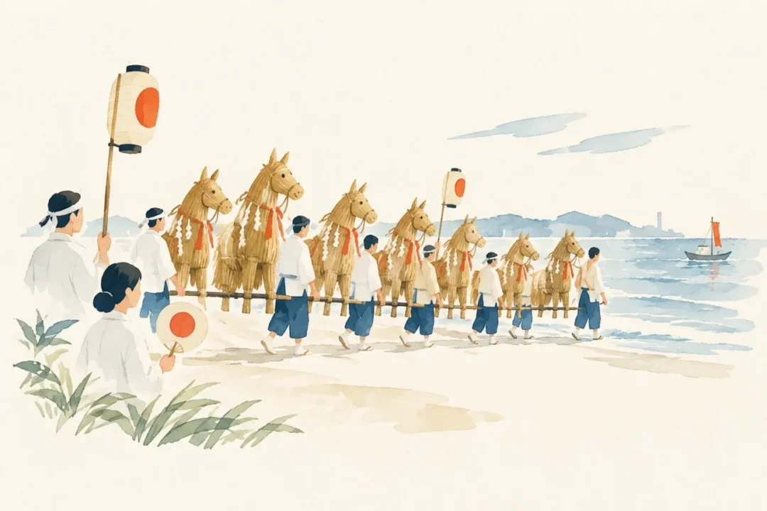 A festival-themed image of Ouma Nagashi