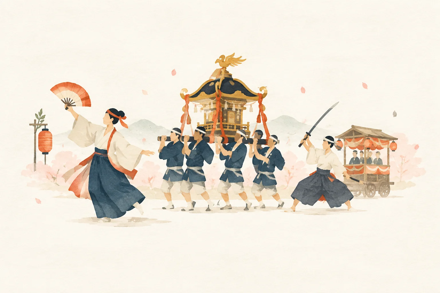 加悦谷祭をテーマにした祭りのイメージ