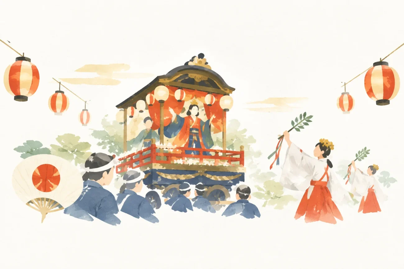 鵠沼皇大神宮例大祭(神明様の祭り)をテーマにした祭りのイメージ