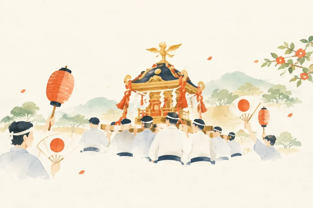 荏柄天神例祭をテーマにした祭りのイメージ