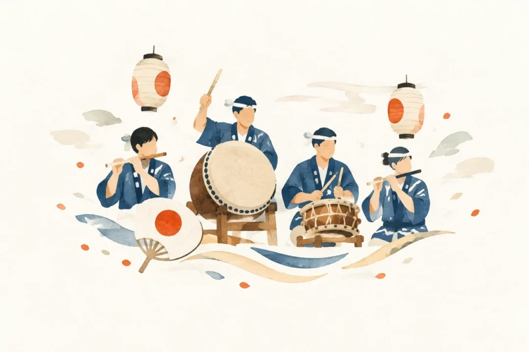 鎌倉はやし(台祭はやし)をテーマにした祭りのイメージ