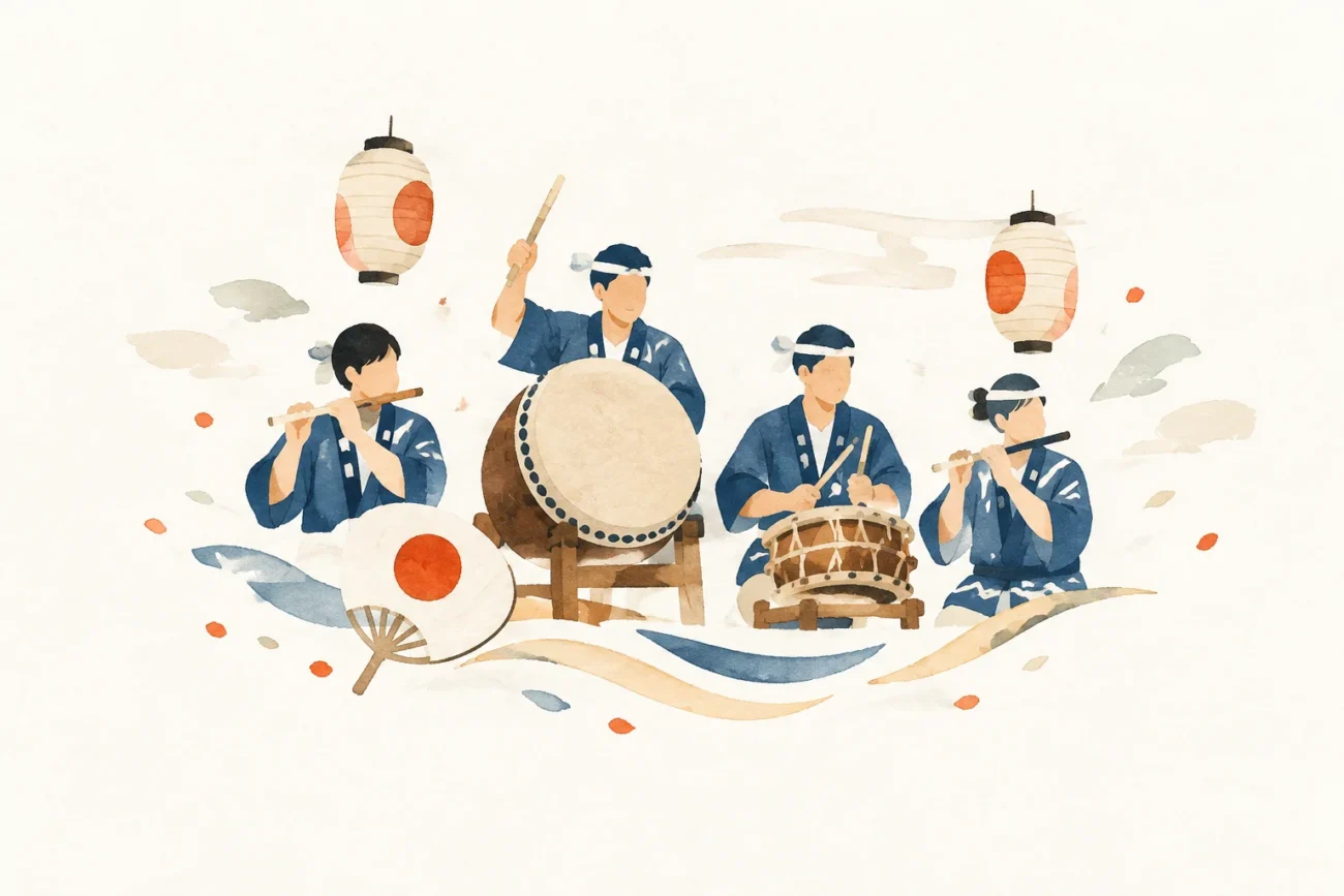 鎌倉はやし(台祭はやし)をテーマにした祭りのイメージ