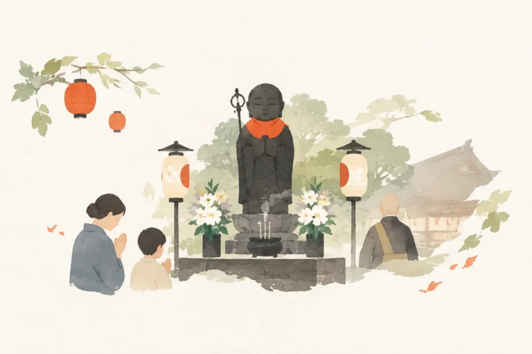 黒地蔵縁日をテーマにした祭りのイメージ