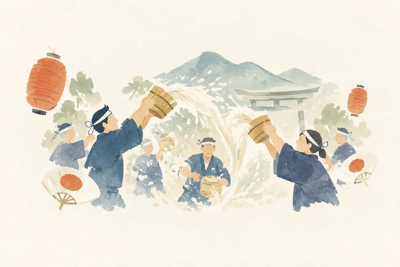 東関からこ祭をテーマにした祭りのイメージ
