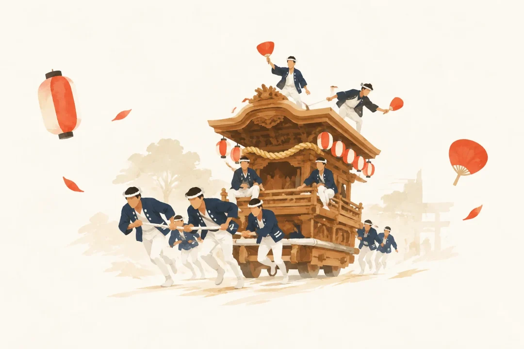 泉大津だんじり祭りをテーマにした祭りのイメージ