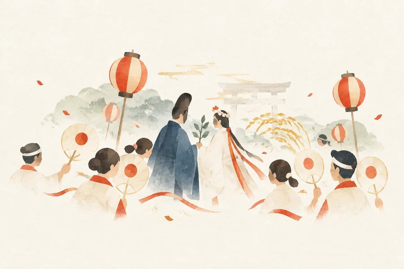 能登部神社ばっこまつりをテーマにした祭りのイメージ