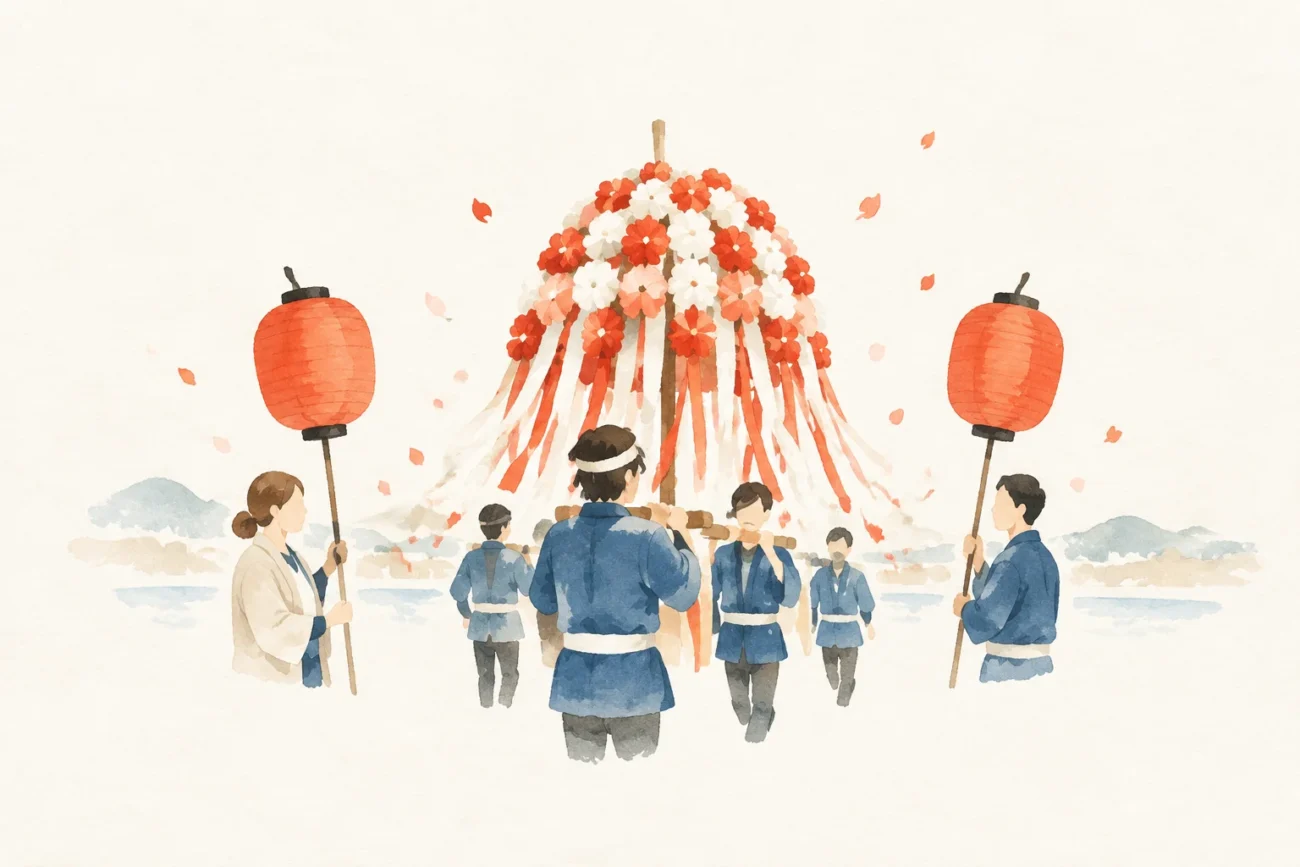 以內保吹之戶祭為主題的祭典意象