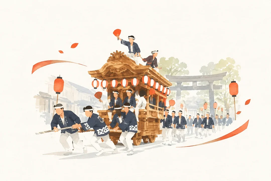 鳳だんじり祭りをテーマにした祭りのイメージ