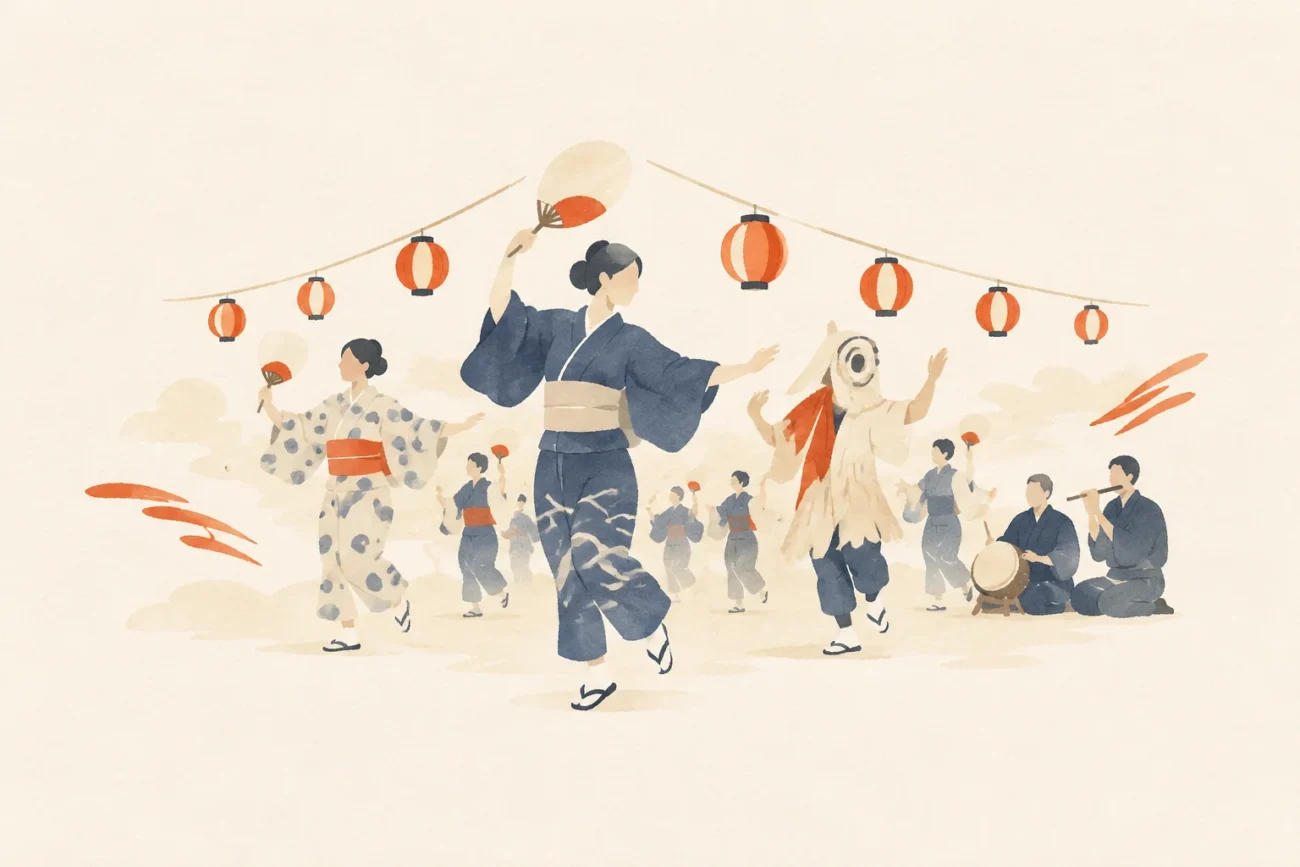 A festival image themed around Ueno Bon Odori