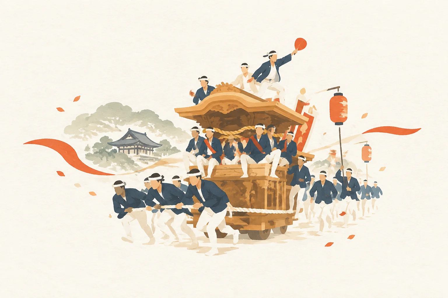 岸和田十月祭礼をテーマにした祭りのイメージ