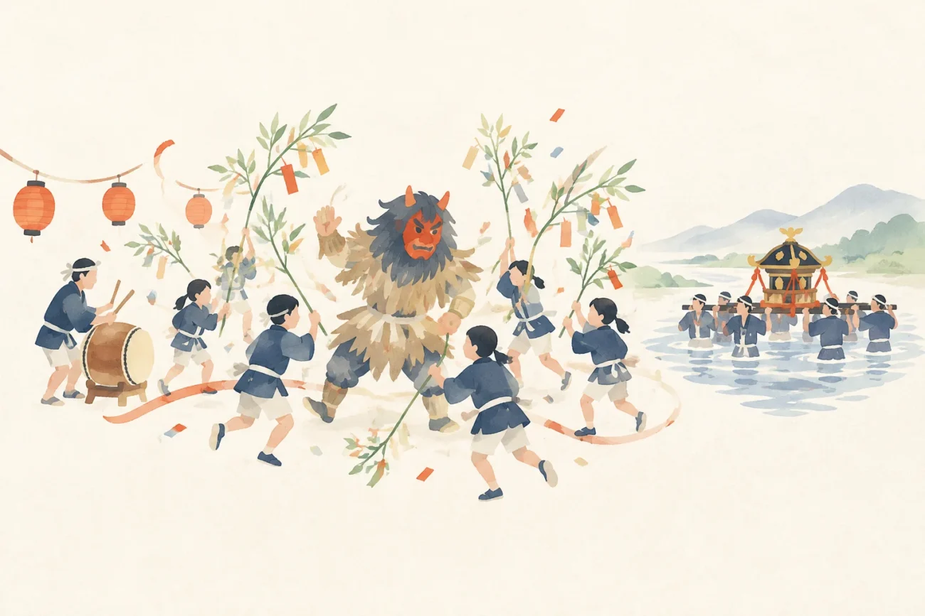 サンヨリコヨリをテーマにした祭りのイメージ