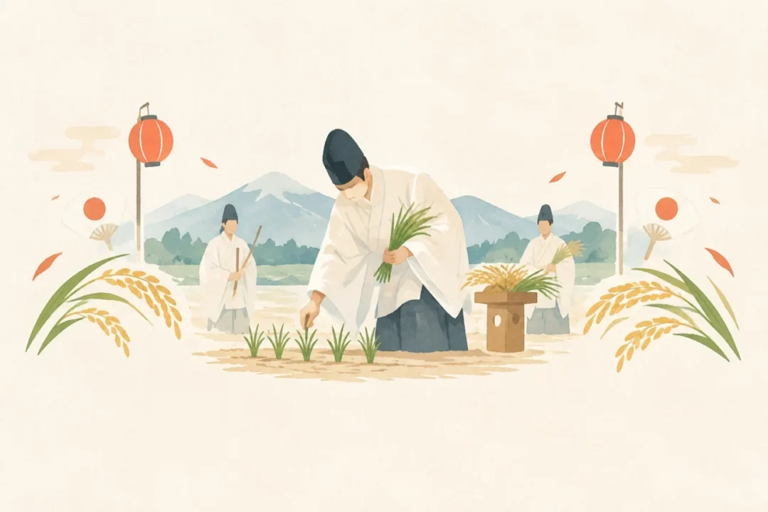 仁科神明宮作始め神事をテーマにした祭りのイメージ