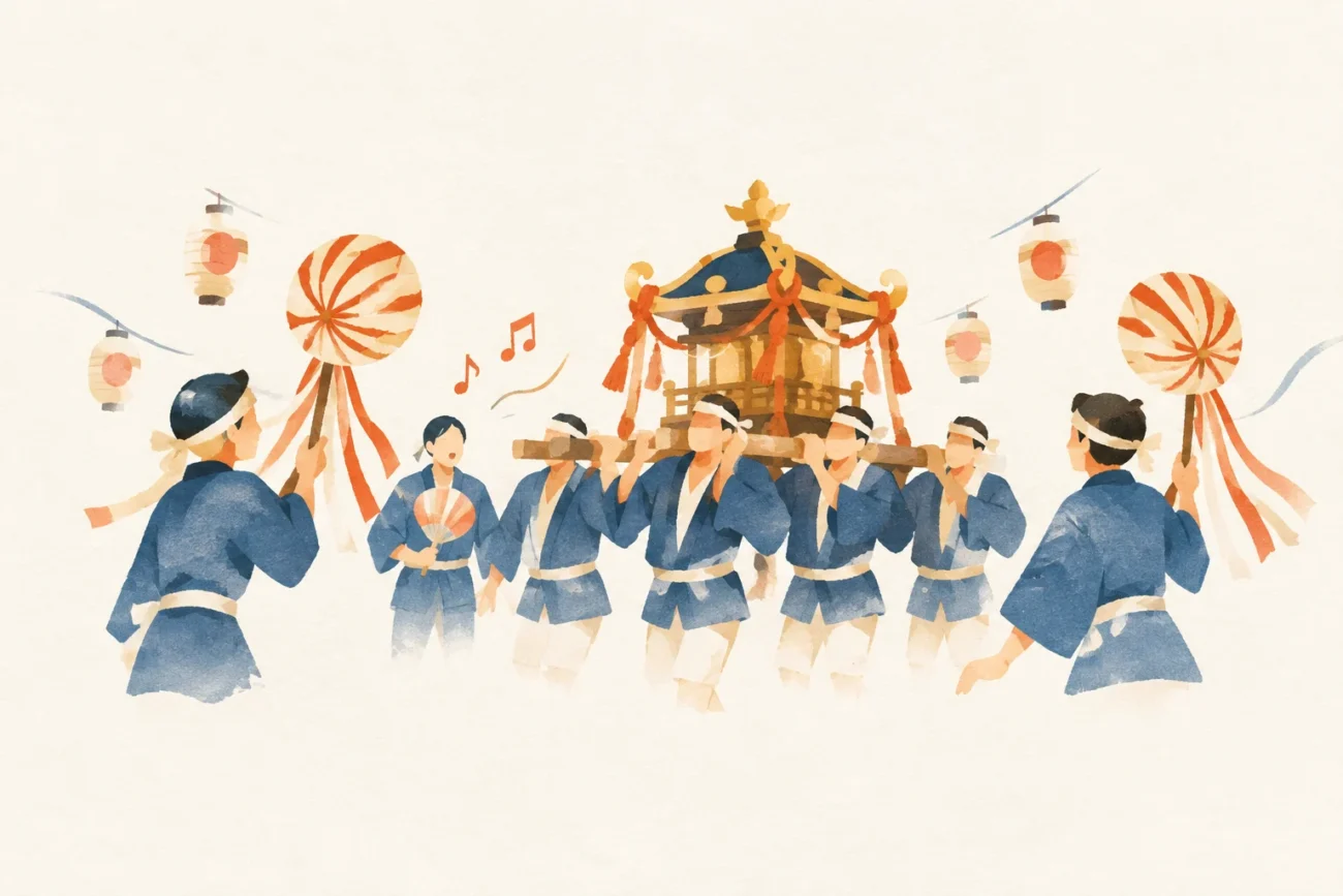An image of a festival themed around Bonbon and Aoyama-sama