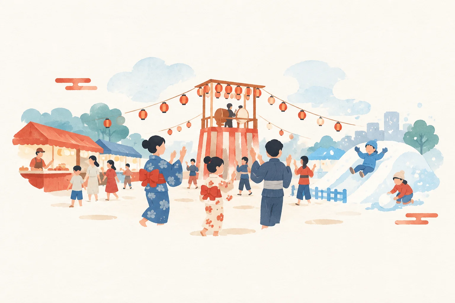寝屋川まつりをテーマにした祭りのイメージ