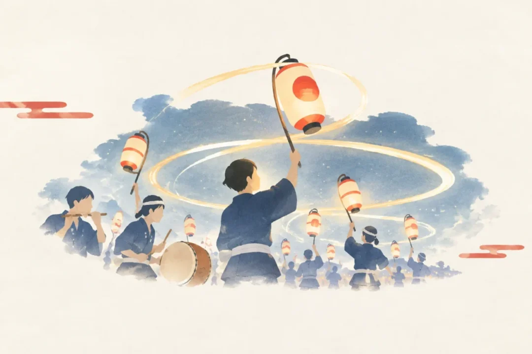 Festival-inspired image themed around Usudai Festival