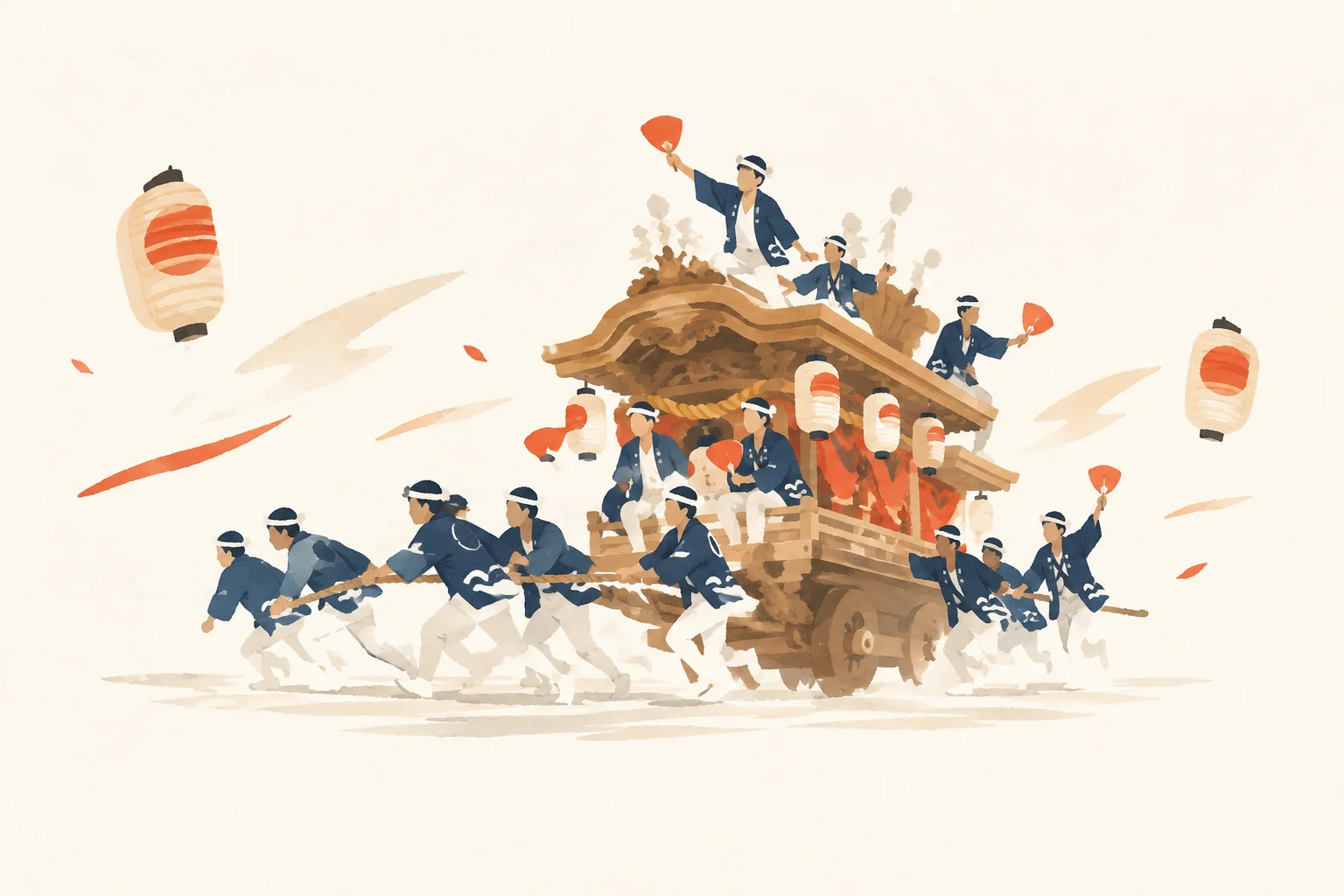 An illustration inspired by Minami-Kawachi Danjiri Festival