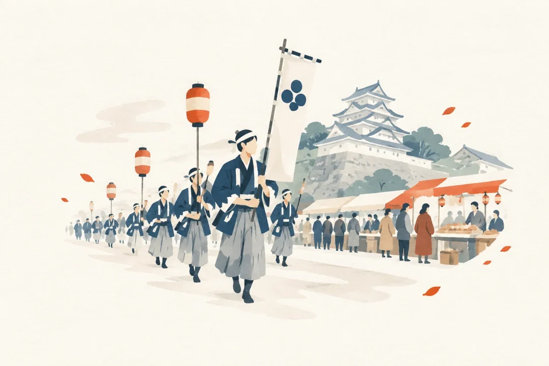 赤穂義士祭をテーマにした祭りのイメージ