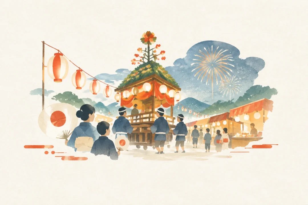 愛宕祭 (丹波市)をテーマにした祭りのイメージ