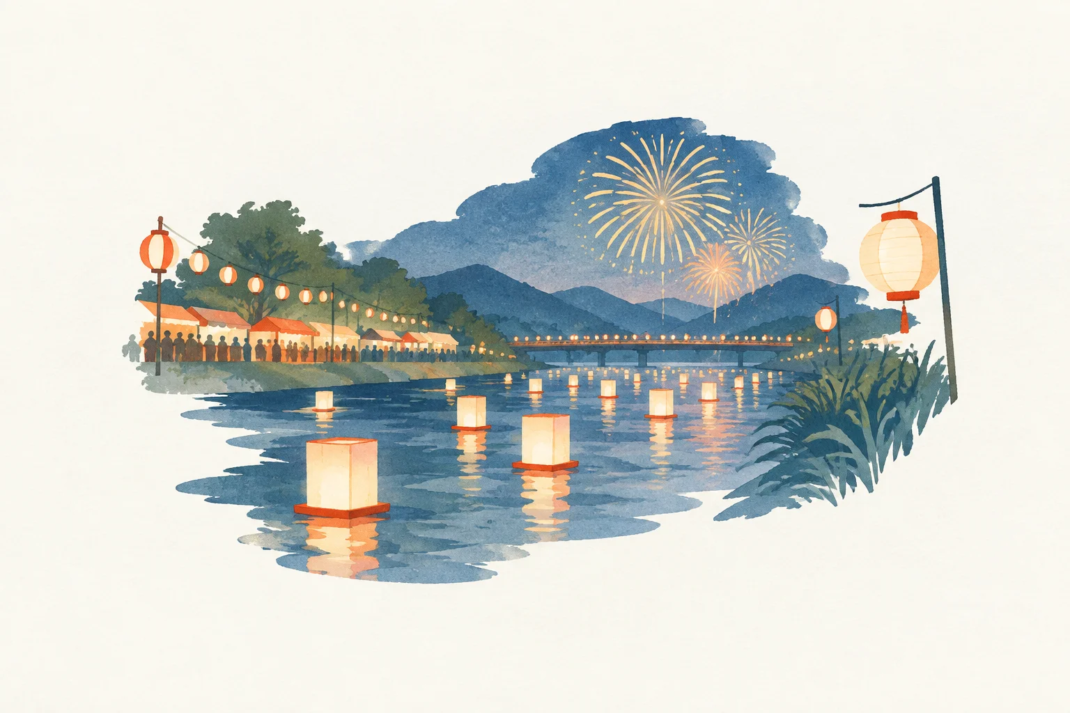 以市島川裾祭為主題的祭典意象