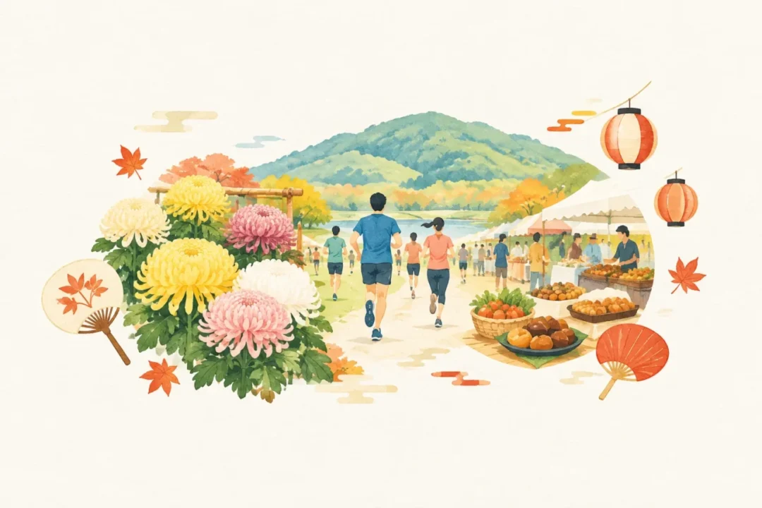 丹波公園まつりをテーマにした祭りのイメージ