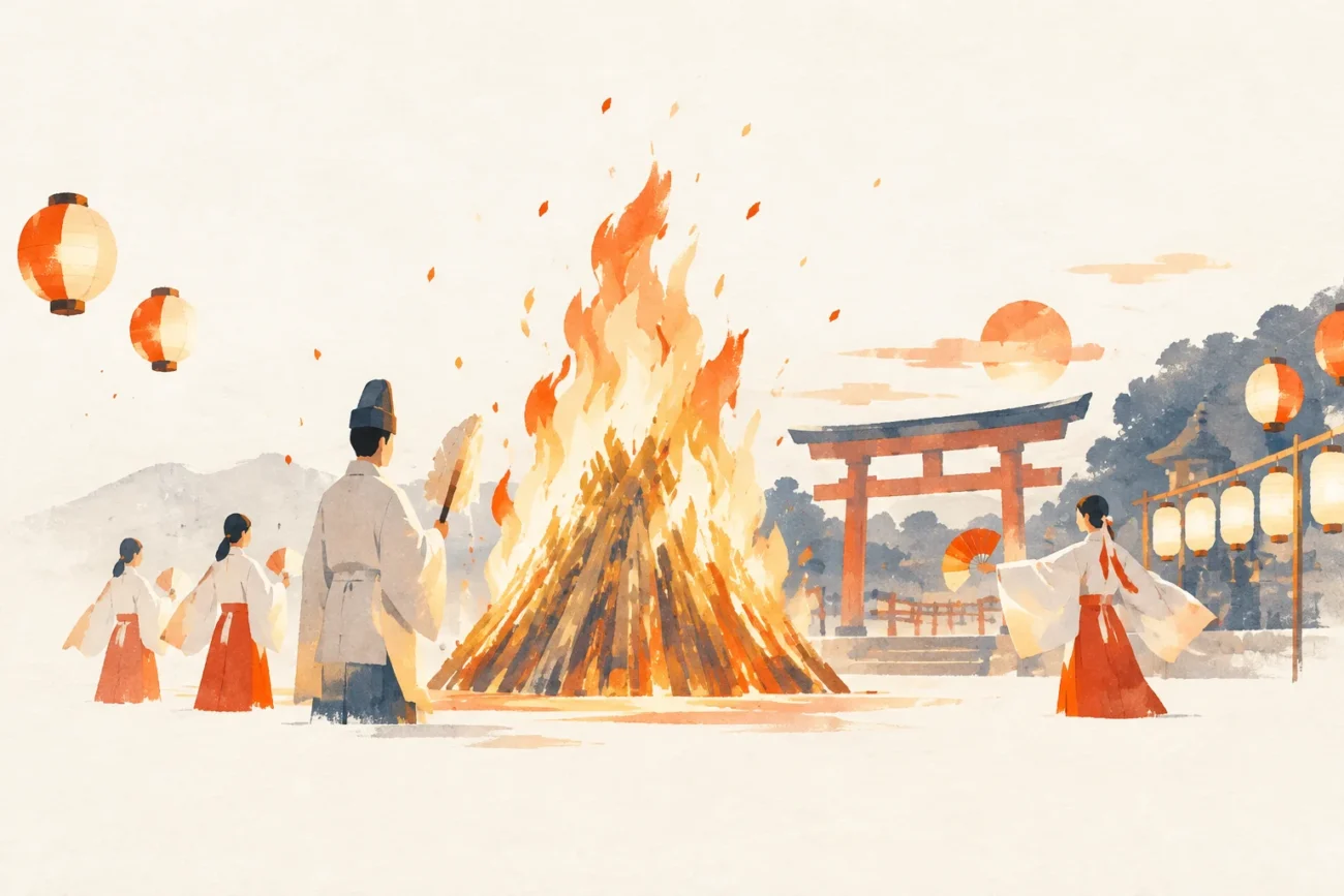 伏見稲荷大社 火焚祭をテーマにした祭りのイメージ