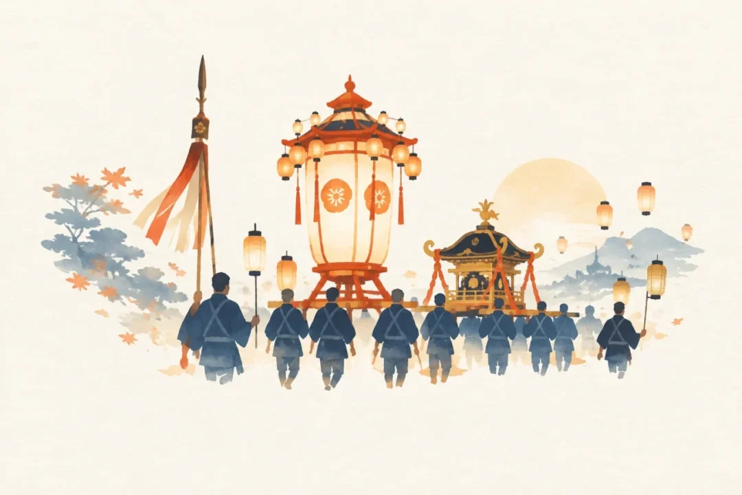粟田祭をテーマにした祭りのイメージ