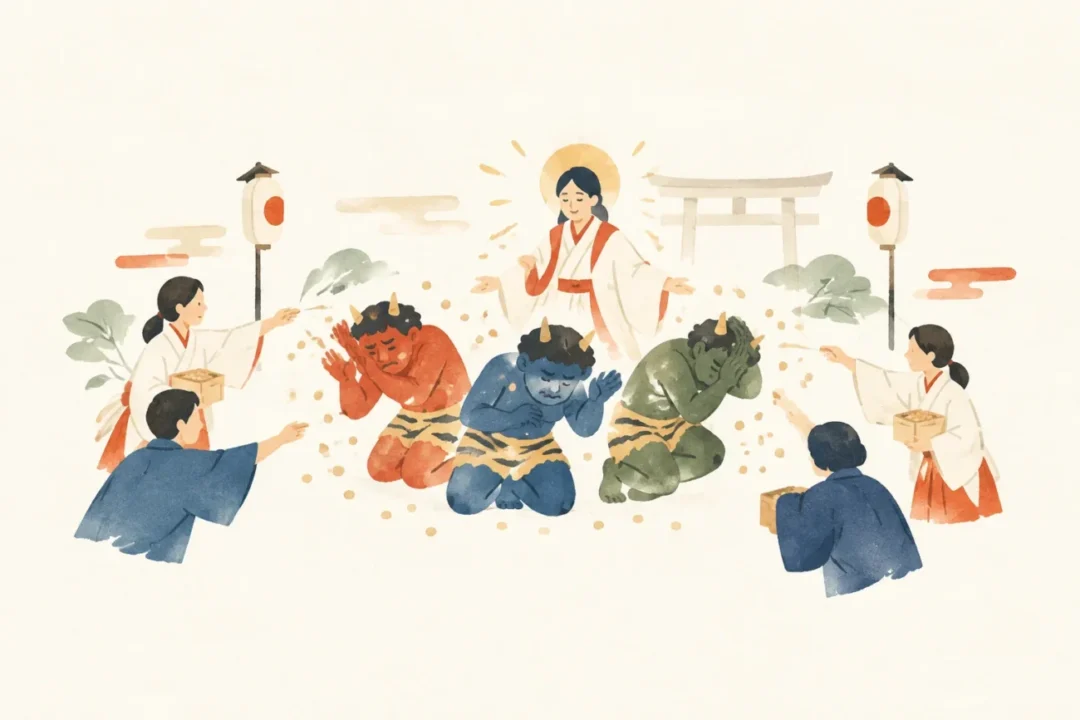 元伊勢節分祭をテーマにした祭りのイメージ
