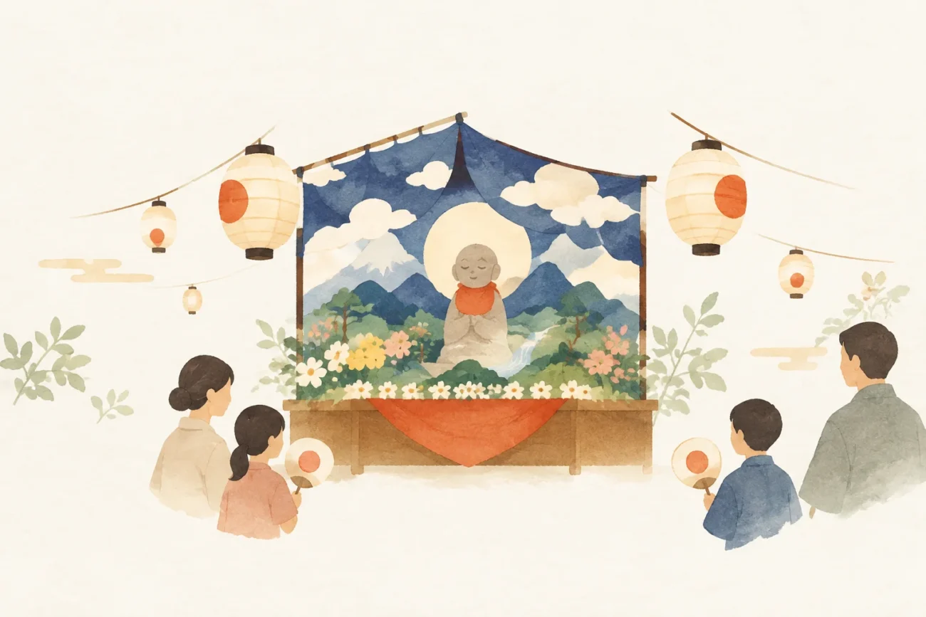 大垣内の立山祭をテーマにした祭りのイメージ