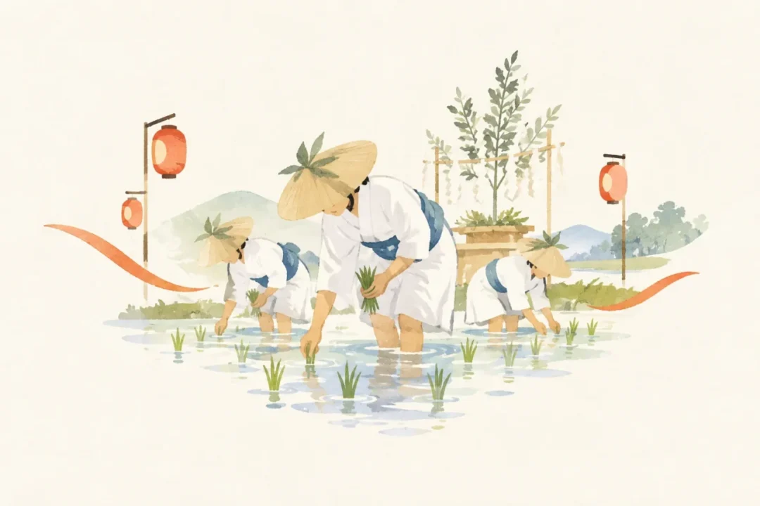 お田植祭(松江市)をテーマにした祭りのイメージ