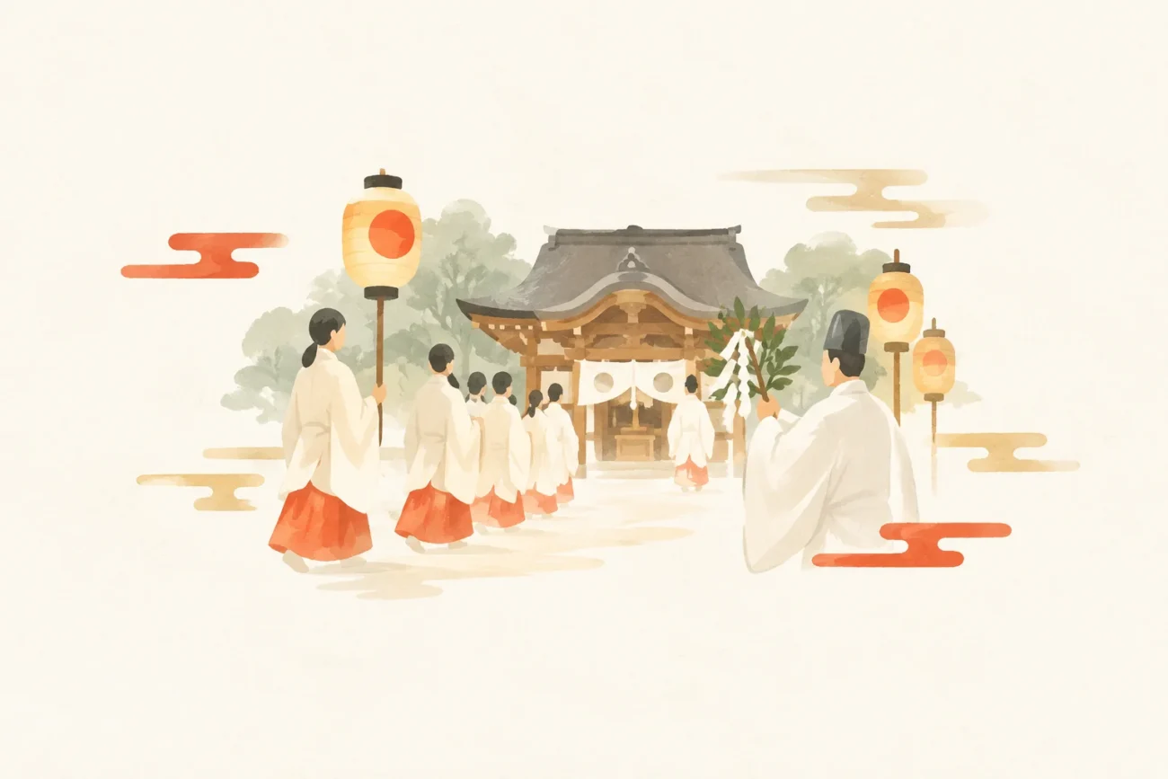 井永八幡神社祭礼行事をテーマにした祭りのイメージ