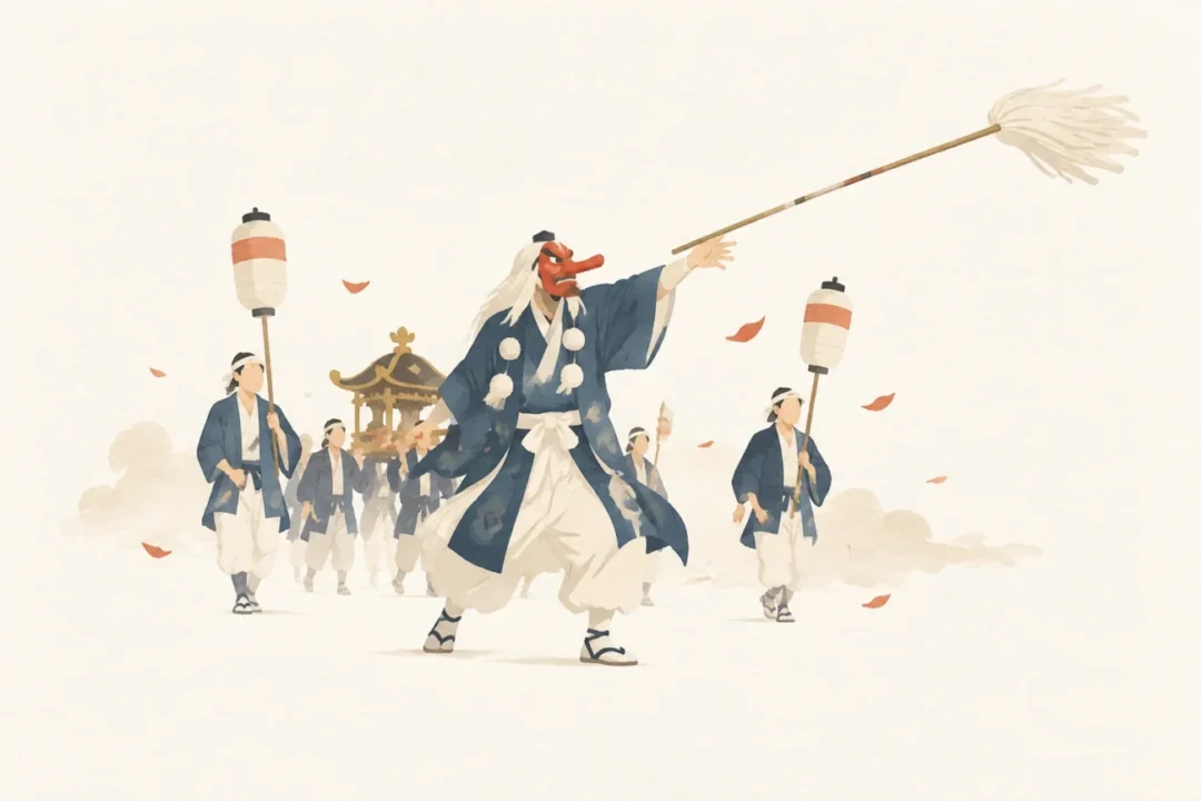 葛城神社のねりをテーマにした祭りのイメージ