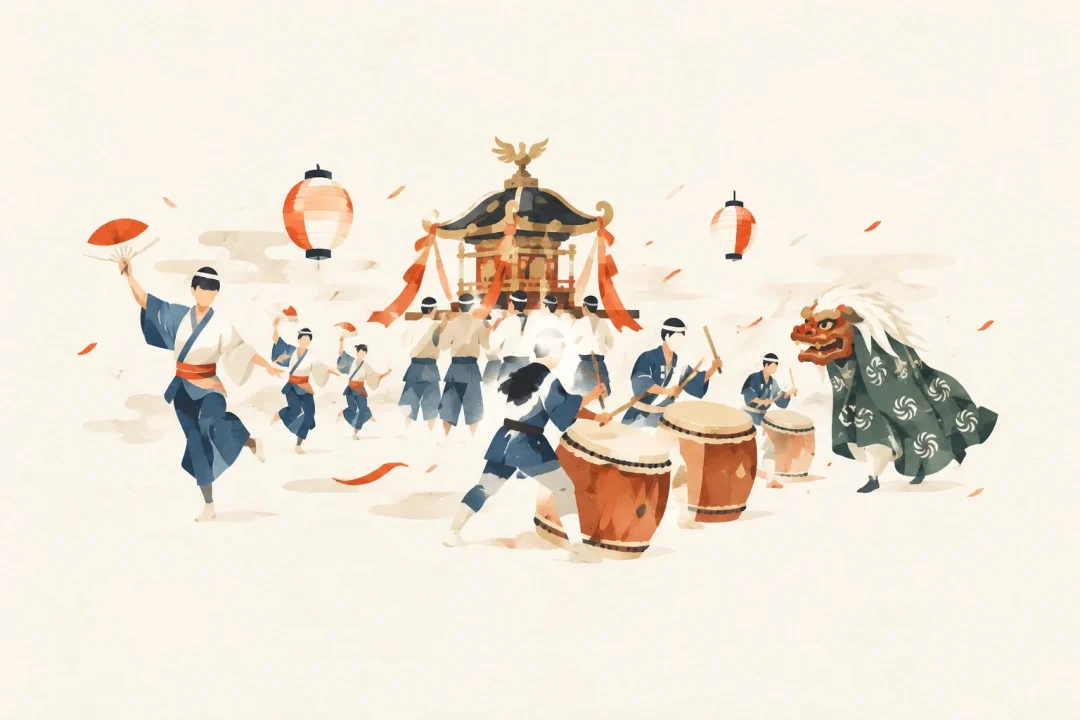 御坊祭をテーマにした祭りのイメージ
