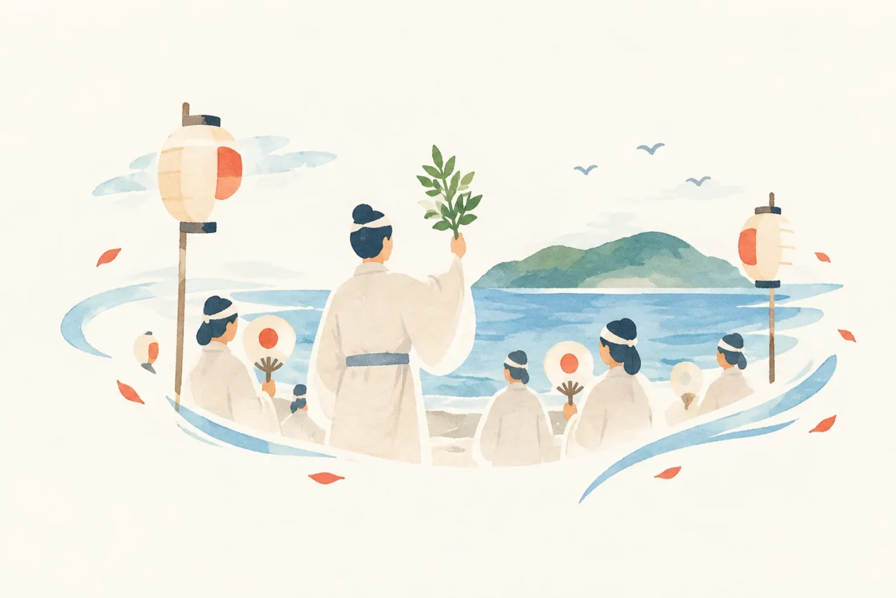 以濑底的乌夫尤米&middot;西努古伊为主题的祭典示意图