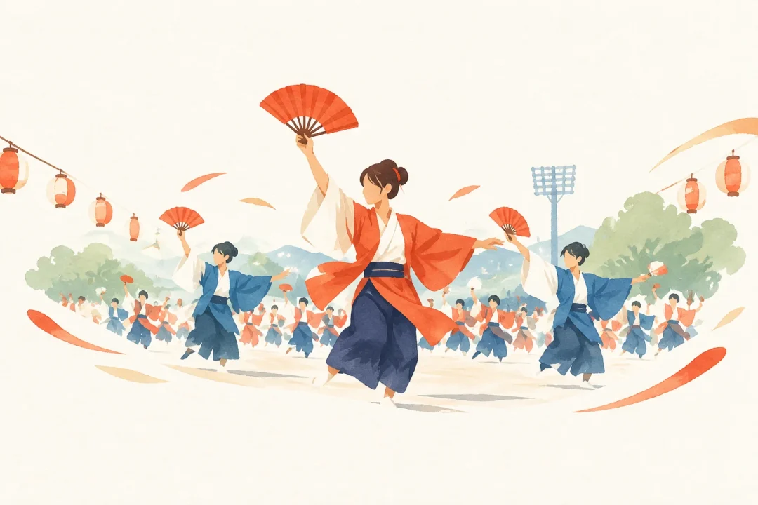みやこ姫よさこい祭りをテーマにした祭りのイメージ