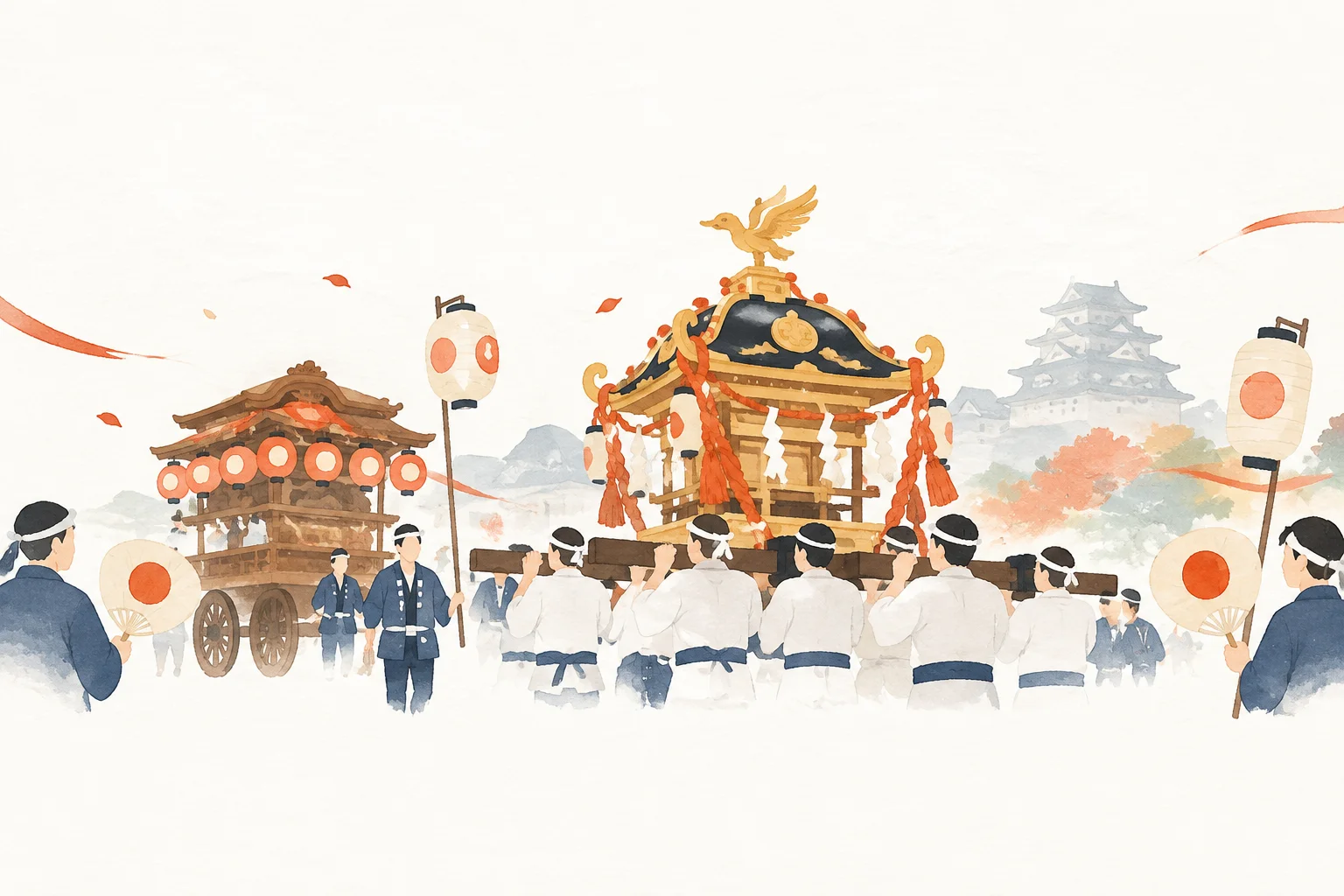 津山まつりをテーマにした祭りのイメージ