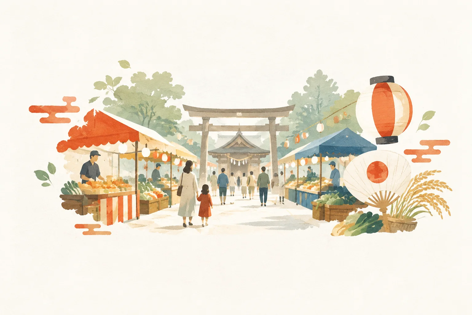 福力荒神社大祭をテーマにした祭りのイメージ