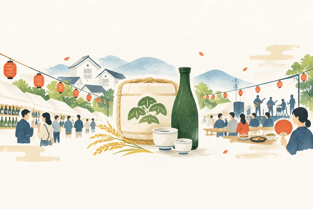 酒まつりをテーマにした祭りのイメージ