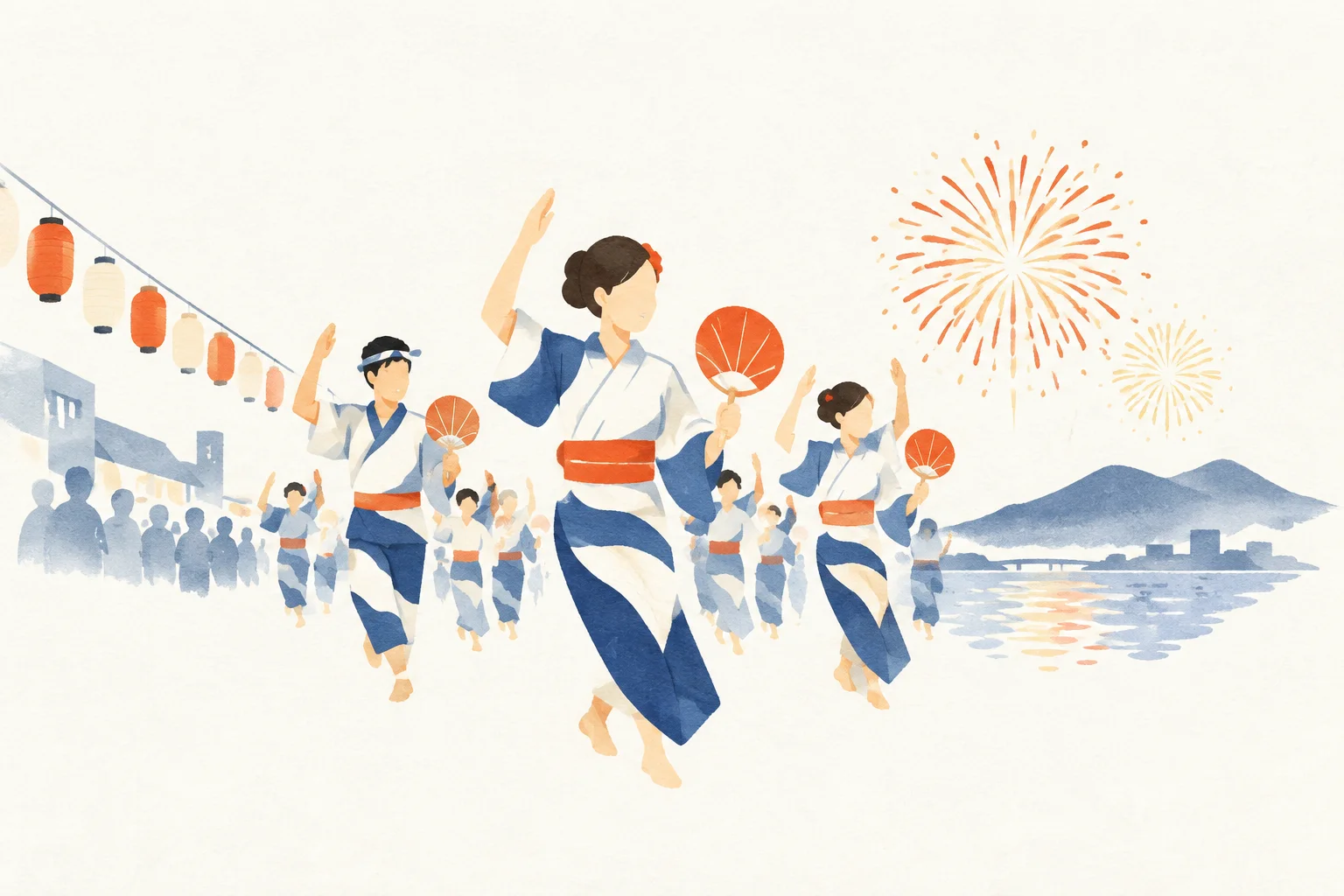 やっさ祭りをテーマにした祭りのイメージ