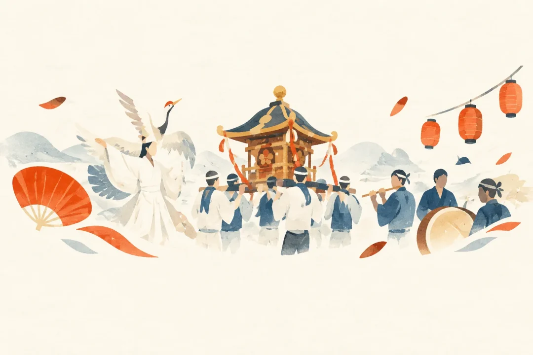 山口祇園祭をテーマにした祭りのイメージ