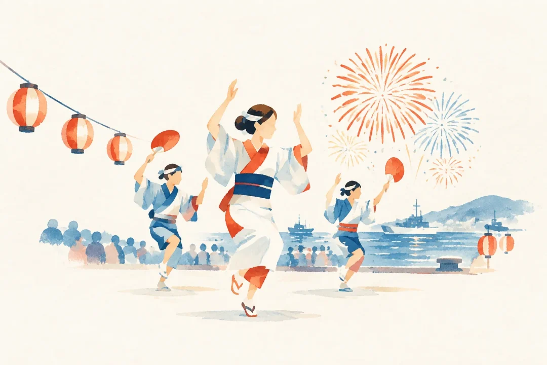 小松島港まつりをテーマにした祭りのイメージ