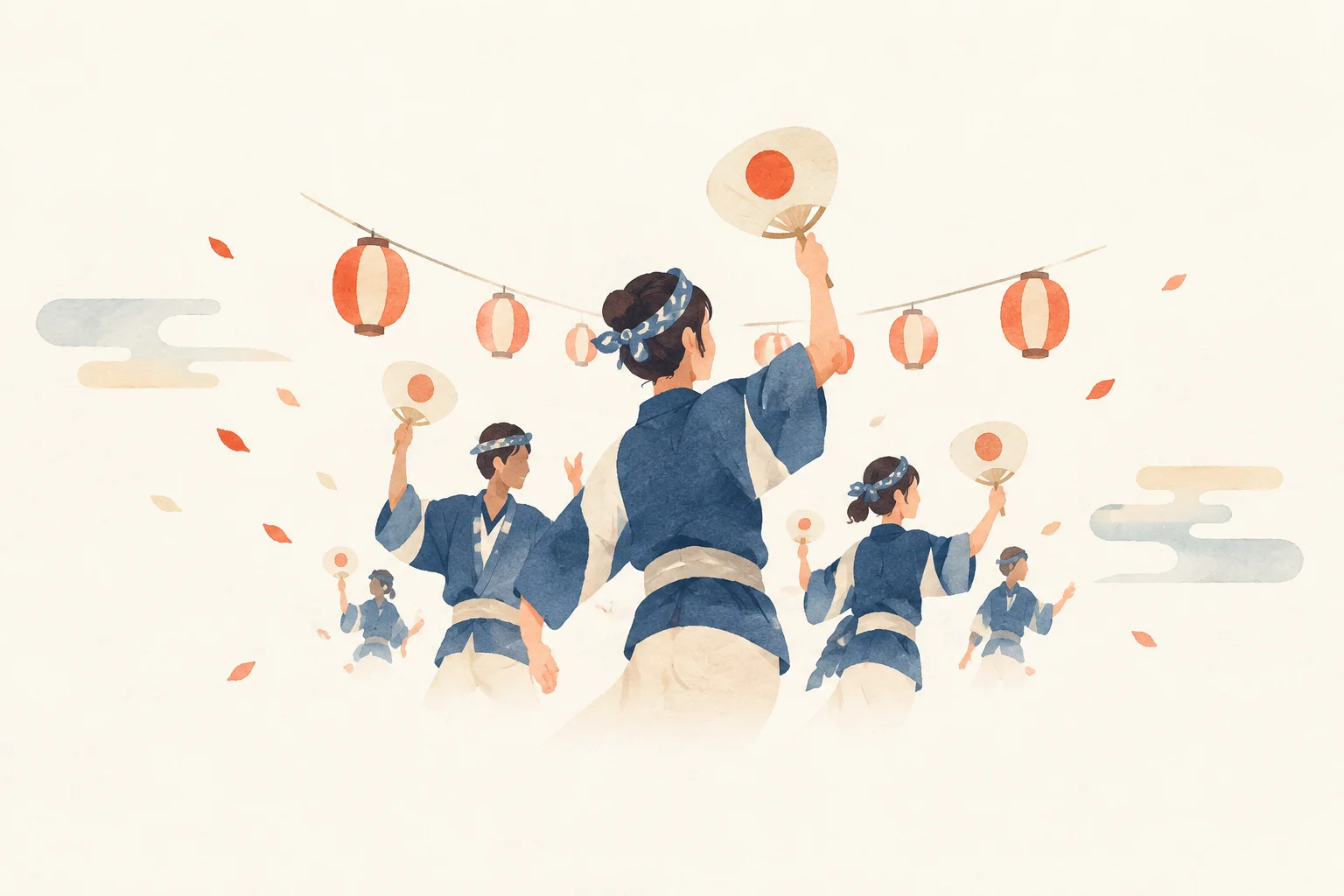 蜂須賀まつりをテーマにした祭りのイメージ