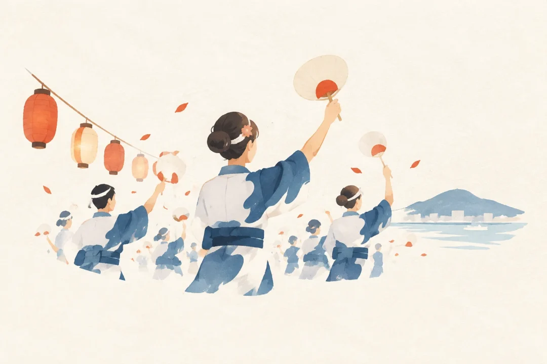 さぬき高松まつりをテーマにした祭りのイメージ