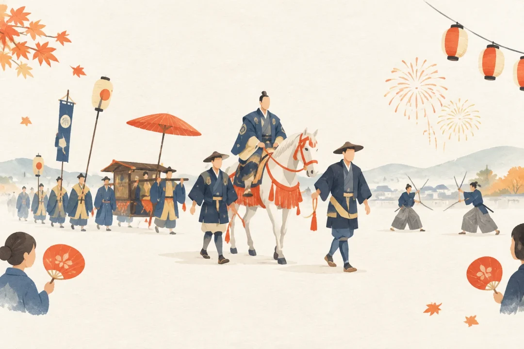 高松秋のまつり・仏生山大名行列をテーマにした祭りのイメージ