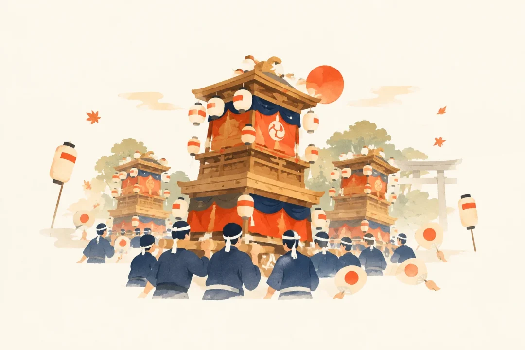 小松祭りをテーマにした祭りのイメージ