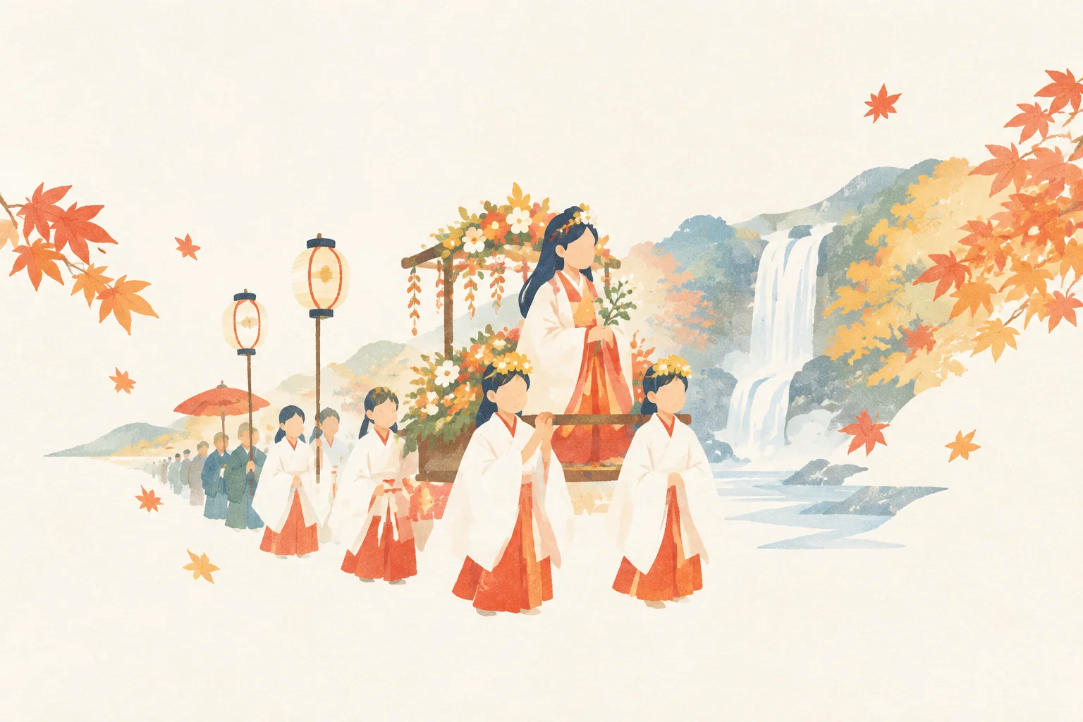 るり姫祭りをテーマにした祭りのイメージ