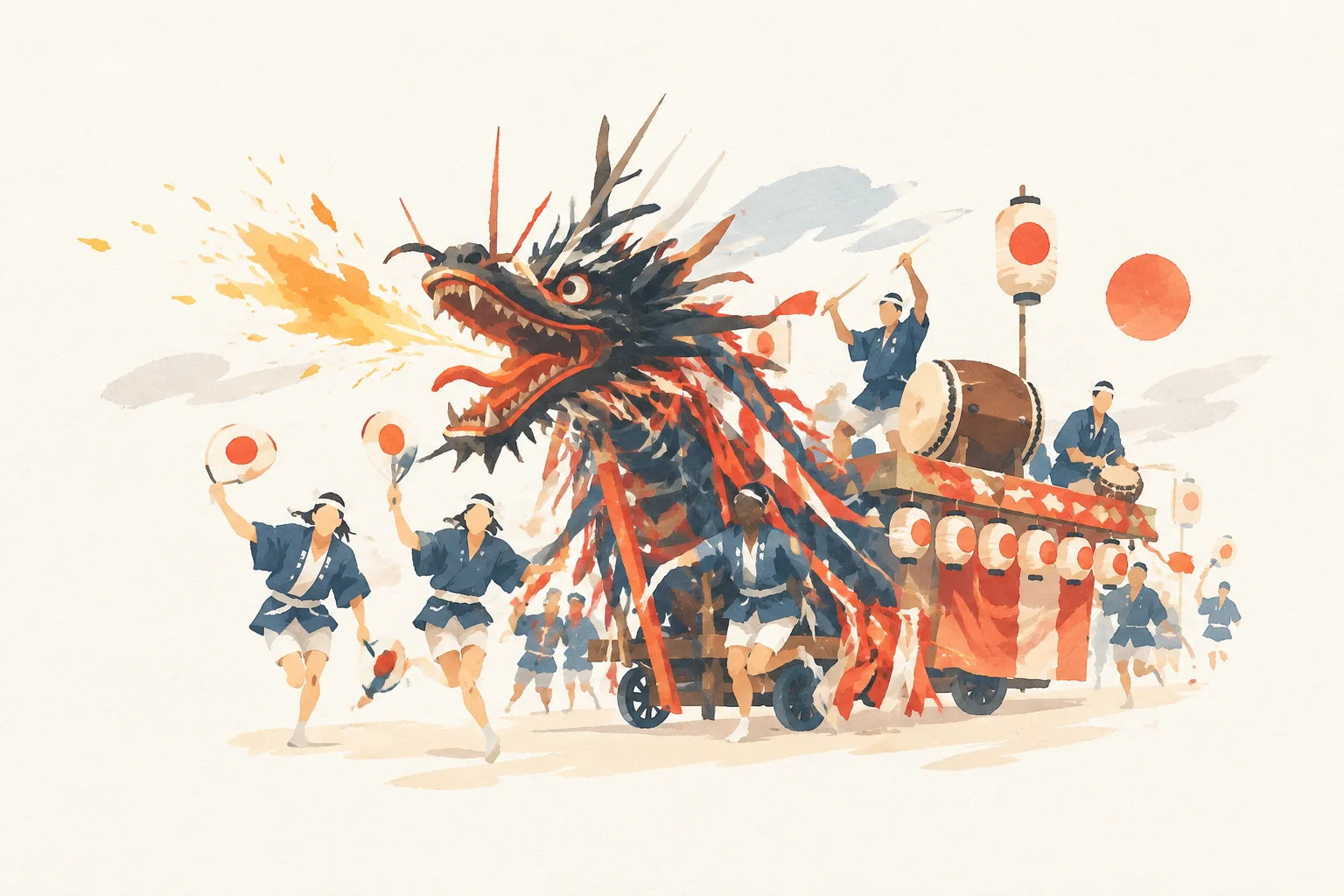 以江浦町祇园祭为主题的祭典图片