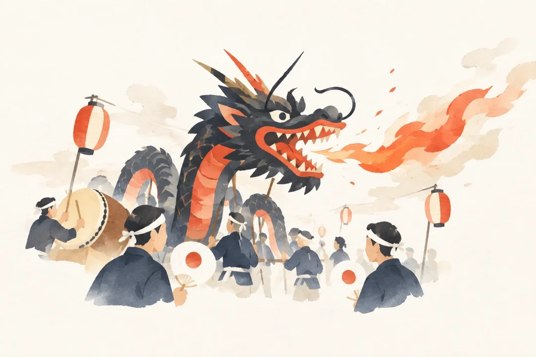 渡瀬祇園祭をテーマにした祭りのイメージ