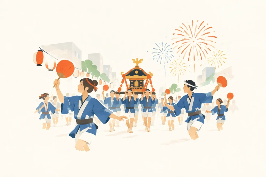 佐賀城下栄の国まつりをテーマにした祭りのイメージ