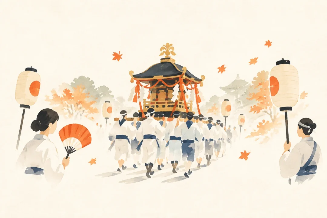 藤崎八旛宮秋季例大祭をテーマにした祭りのイメージ